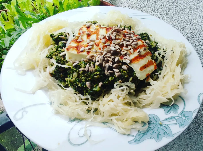 Risotto z kalafiora ze szpinakiem