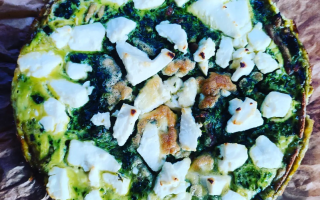 Keto tarta z szpinakiem