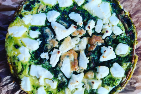 Keto tarta z szpinakiem