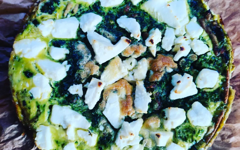 Keto tarta z szpinakiem