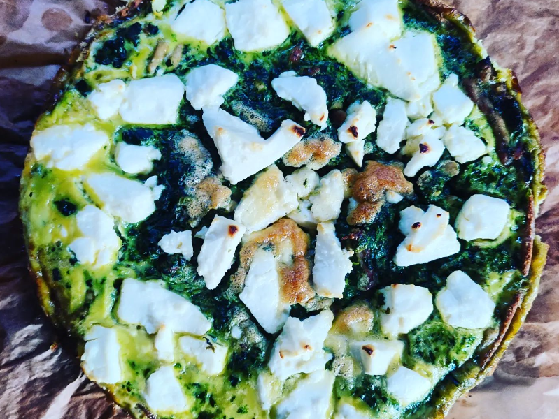 Keto tarta z szpinakiem