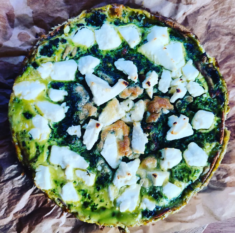 Keto tarta z szpinakiem