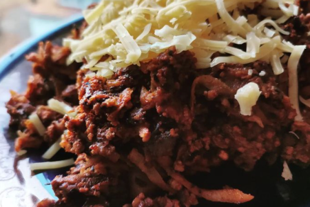 Keto Risotto z selera z mięsem mielonym