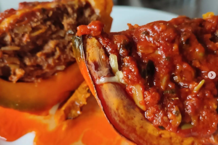 Dynia Hokkaido faszerowana mięsem mielonym 