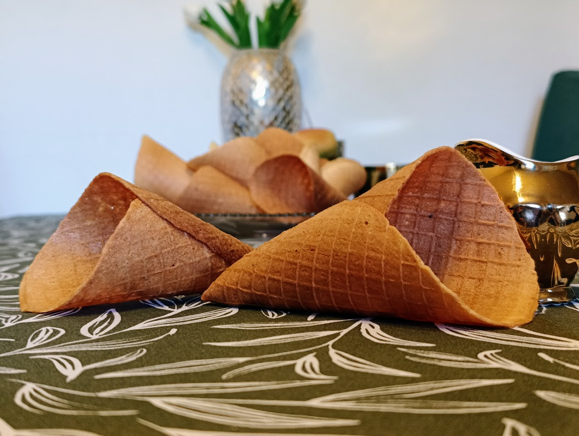 Keto rożki do lodów - wafle bez cukru i glutenu