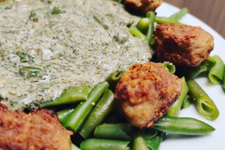 Keto Sos koperkowy pulpeciki i fasolka szparagowa