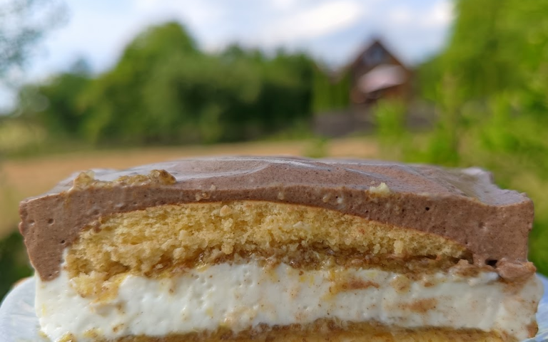 Keto ciasto pomarańczowo jogurtowo kakaowe