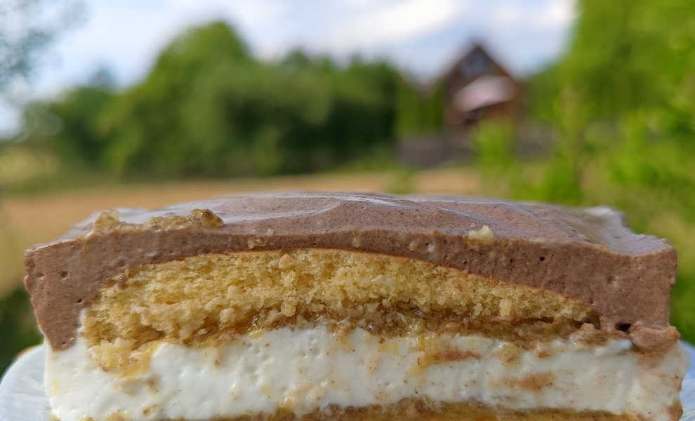 Keto ciasto pomarańczowo jogurtowo kakaowe