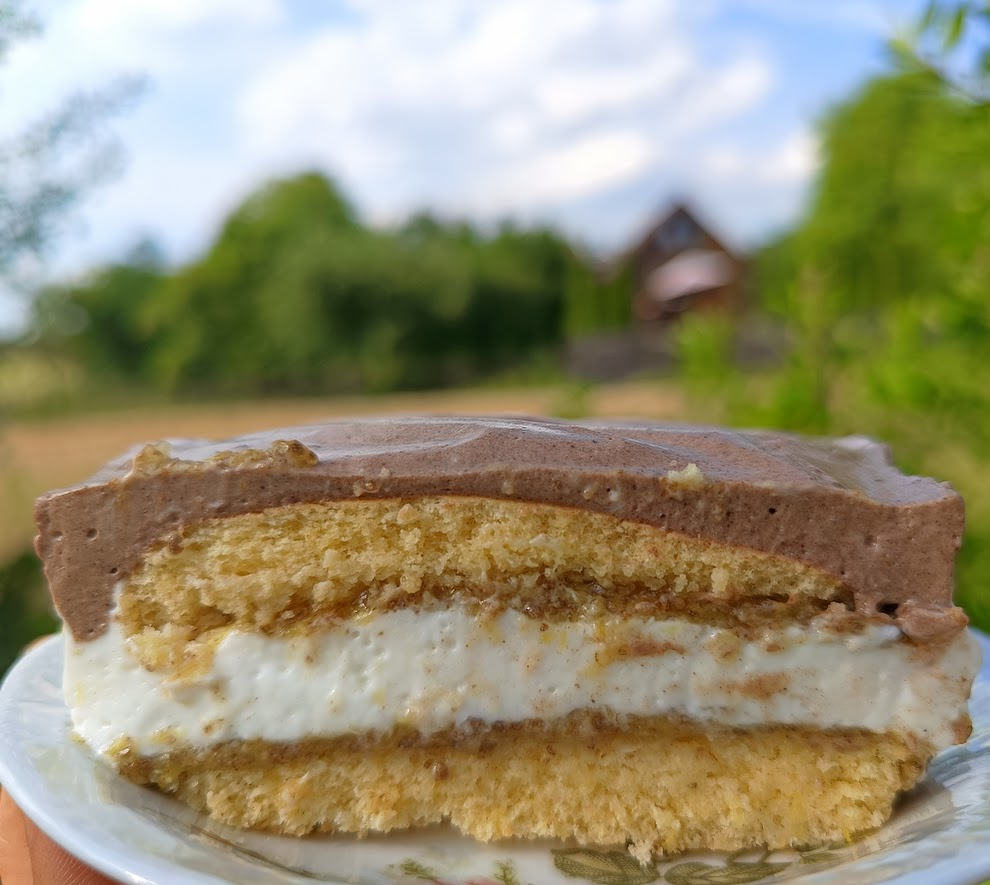 Keto ciasto pomarańczowo jogurtowo kakaowe