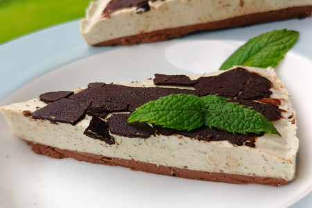 Miętowo czekoladowy keto sernik na zimno