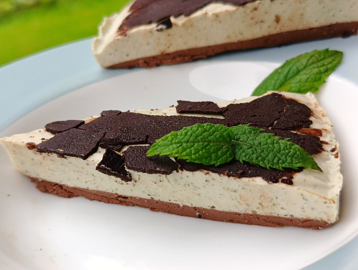 Miętowo czekoladowy keto sernik na zimno